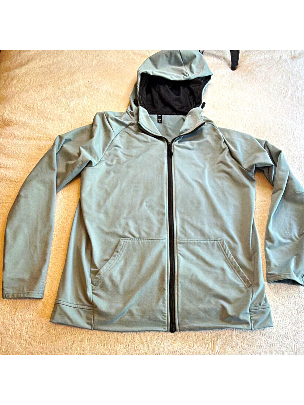 UNRL Men's Gray Hooded Full-Zip Softshell Jacket w/ Pockets Size L